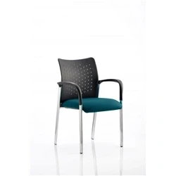 Image of Academy Visitor Chair Kingfisher Colour Seat With Arms KCUP0007