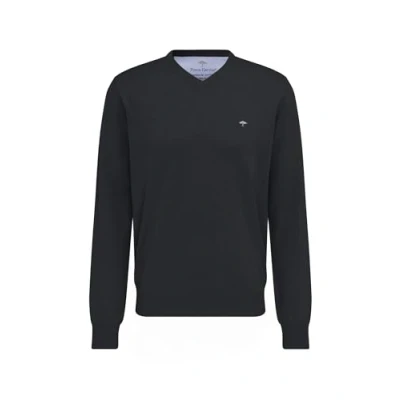Image of Fynch Hatton Men&#039;s Pullover, V Neck Jumper, Grey (Charcoal 998), Medium