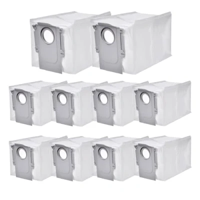Image of Q Revo Vacuum Cleaner Bags for Roborock Pack of 10 Accessories Robot Dust Bag Large Capacity Replacement Filter Parts