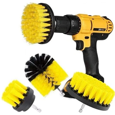 Image of Drill Brush Attachment Set, 3 Pcs Scrubbing Brush, Power Spin Scrubber Cleaning Kit for Bathroom Surfaces, Grout, Floor, Tub, Shower, Tile,Corners, Kitchen, Chimney, Automotive Fits Most Drills