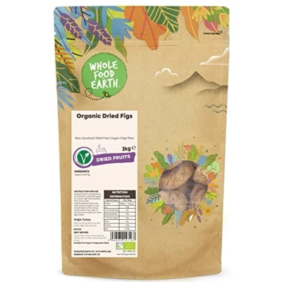 Image of Wholefood Earth Organic Dried Figs 2 kg Raw Sundried GMO Free Vegan High Fibre Certified
