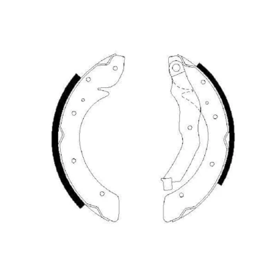 Image of 7701204883, 7701205339 Brake Shoes BOSCH 0 986 487 528 228mm 42mm