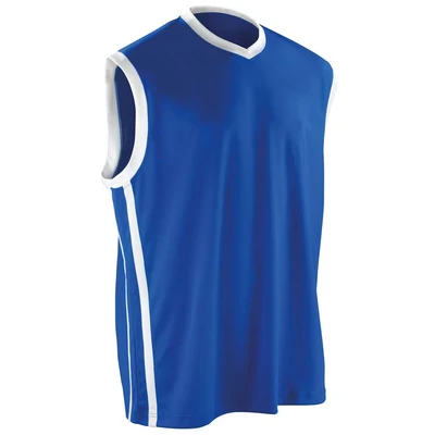 Image of Spiro Men&#039;s Basketball Quick Dry Tops Royal/White, Medium