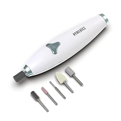 Image of HoMedics Luxury 6 in 1 Electric Manicure/Pedicure Set Six attachments to clean, repair, shape, file and polish your nails with eight adjustable speeds