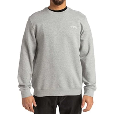 Image of BILLABONG Men&#039;s Arch Sweatshirt, Grey Heather, XS UK