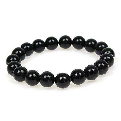 Image of MJDCB 10mm Natural Obsidian Beads Bracelet Healing Crystals Bracelets