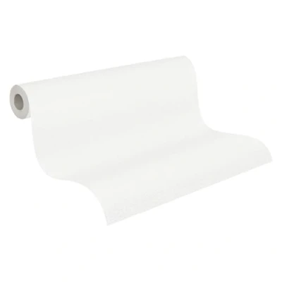 Image of A.S. Création Plain Wallpaper Attractive Non Woven 10.05 m x 0.53 White Made in Germany 367131 36713 1