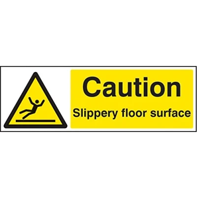 Image of Warning Signs Caution slippery floor surface Rigid Plastic