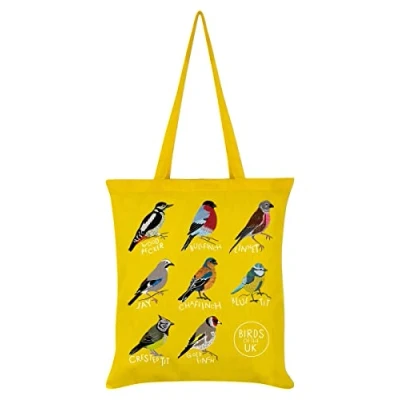 Image of Stubbs Mugs Birds Of The UK Tote Bag Yellow 38x42cm