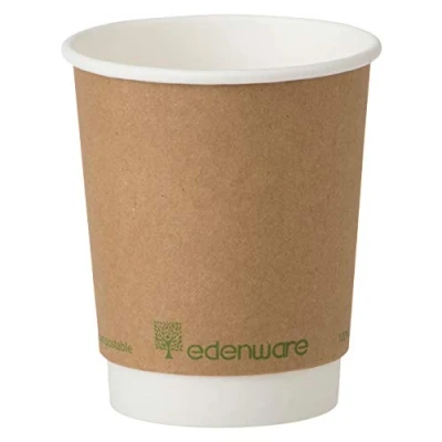 Image of Edenware Compostable Double Wall Coffee Cup 8oz 1x500