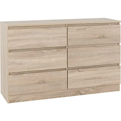 Image of Seconique Malvern 6 Drawer Chest in Sonoma Oak Effect