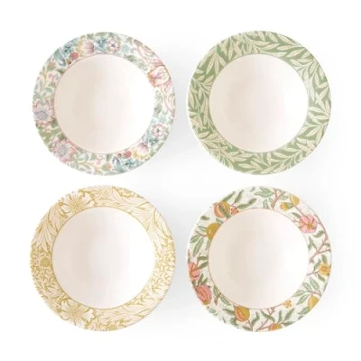 Image of Morris &amp; Co Mixed Set of 4 26cm Bisto Pasta Bowls