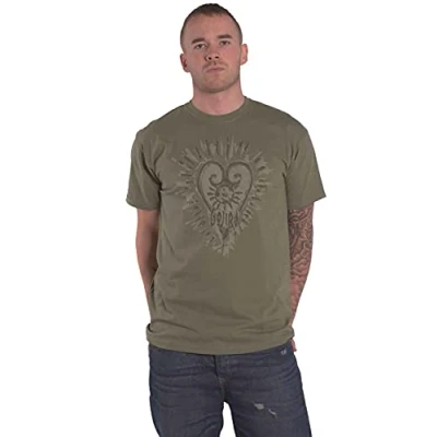 Image of Gojira T Shirt Fortitude Heart Band Logo Official Mens Dust L