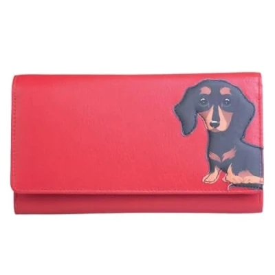 Image of Mala Leather Frank The Sausage Dog Matinee Purse 3569 63 (Red)