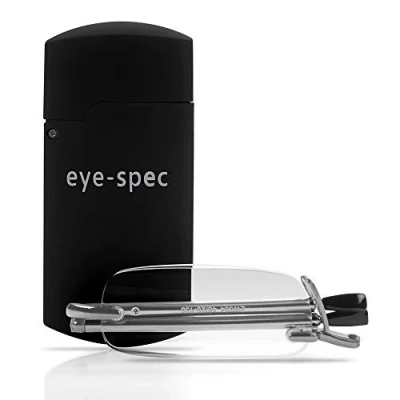 Image of eye spec Folding Spectacles with Slim Black Case Compact Foldable Reading Glasses Available in 7 Colours, 9 Lens Strengths (2.75)