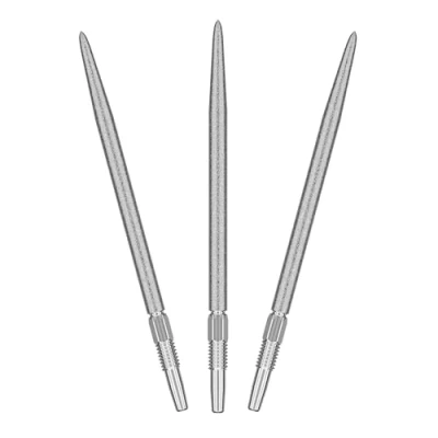 Image of TARGET Darts Swiss Point SLK Luke Littler Dart Points (3 Pack Set of Tips) 42MM Silver Rough Textured Points, Replacement Steel Tips, Professional Accessories