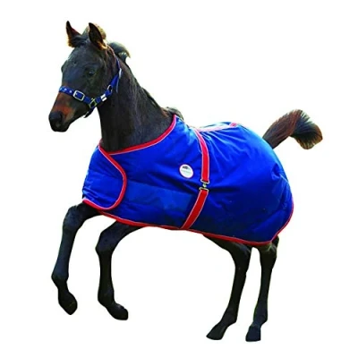 Image of WeatherBeeta 1200D Foal Standard Neck Medium II Horse Rug, Navy/Red/White, 4&#039;9