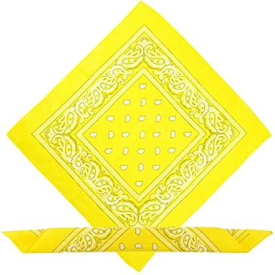 Image of [UK SELLER] Men&#039;s/Women&#039;s Bandana Head Scarf Neck Scarves Paisley 100% COTTON (yellow)