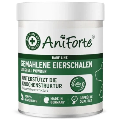 Image of AniForte Egg Shell Powder 250g Calcium for Dogs &amp; Cats Natural Source, Supports Bones Teeth, Barf, High Bioavailability