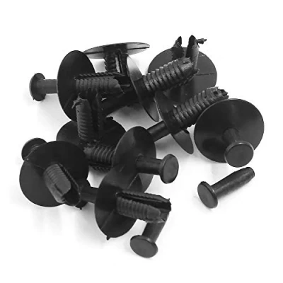 Image of sourcingmap 10 Pcs 6mm Hole Push in Rivet Retainer Fastener Bumper Pin Clips