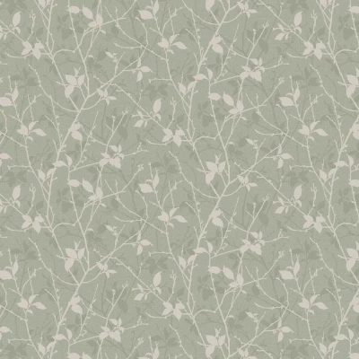 Image of Boutique Belle Geometric sage Green Wallpaper Paste The Wall Traditional intertwining and Pale Gold Leaf Design. Feature or 4 Design Suitable for Any Room