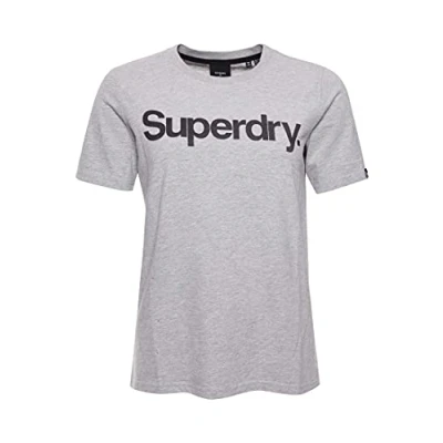 Image of Superdry CORE LOGO Print Tshirt, Women&#039;s, Size: 12, Ice marl