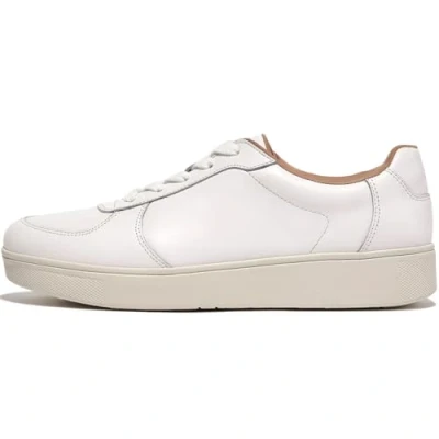 Image of Fitflop Women&#039;s Rally Leather Panel Sneakers, Urban White, 5 UK