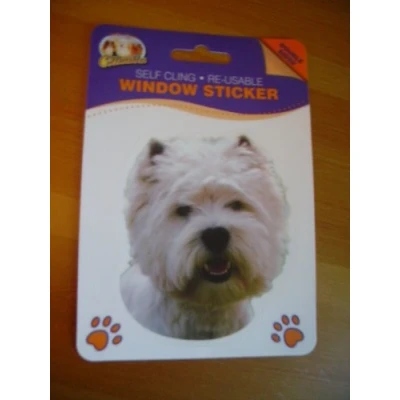Image of West Highland White Terrier Westie 1 dog double sided window sticker car home re usable