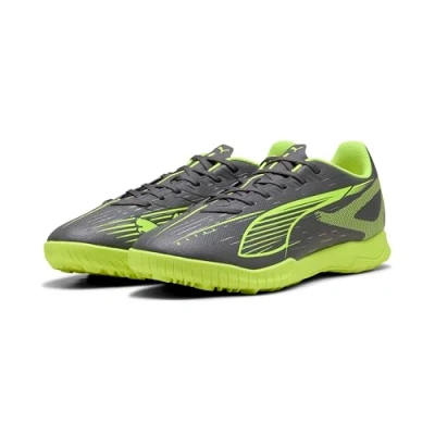 Image of PUMA Unisex Ultra 5 Play TT Soccer Shoe, Matte Aged Silver Yellow Alert Silver, 7.5 UK