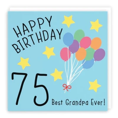 Image of Hunts England Grandpa 75th Birthday Card Happy 75 Best Ever Original Collection Fun