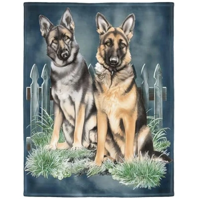 Image of YISUMEI 150x200 cm Blanket Comfort Warmth Soft Cozy Easy Care Machine Wash German Shepherds Dog