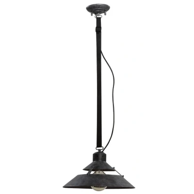 Image of Industrial Dome Ceiling Pendant 40W E27 Medium, Oxide Metal, Black Belt