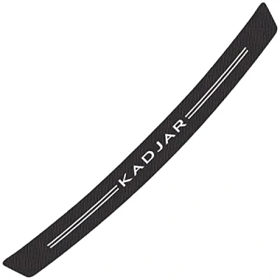 Image of Car Rear Bumper Protector Strip for Ren ault Clio Scenic Captur Kadjar Zoe Koleos Trunk Plate Tail Trim Sticker Carbon Fiber Anti Scratch Collision Protective Styling Accessories,