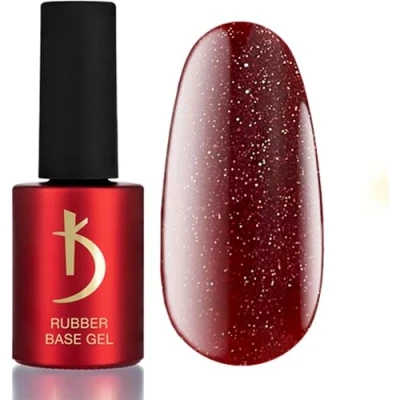 Image of K Professional Rubber Base Gel Coat Red Glitter Reflective Nail Polish 15 ml UV Nails LED