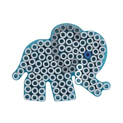 Image of HAMA Transparent Elephant Plate for Ironing Beads Maxi Size Craft Hobbies 3 Years and Above