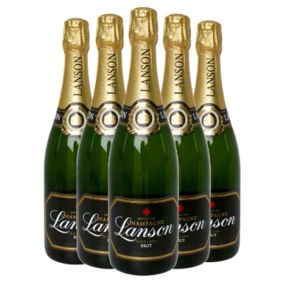 Image of Lanson Black Label Brut Champagne Pinot Noir Meunier Chardonnay NV 75 cl (Case of 6)