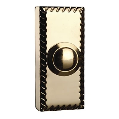 Image of Byron Wired Bell Push Flush Mounted Silver/ Brass