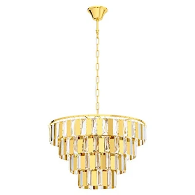 Image of Eglo Lighting Erseka 7 Lamp Pendant Ceiling Light Brass EG99097
