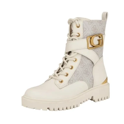 Image of GUESS Women&#039;s Orana Combat Boot, Dove 150, 5 UK