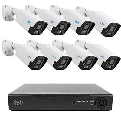 Image of PNI Video surveillance package NVR House IP716 and 8 cameras IP125 with IP, 5MP