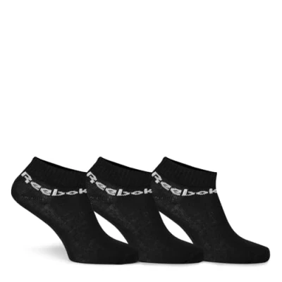 Image of Reebok UNISEX Active Core 3 Pairs CREW SOCKS, black, S