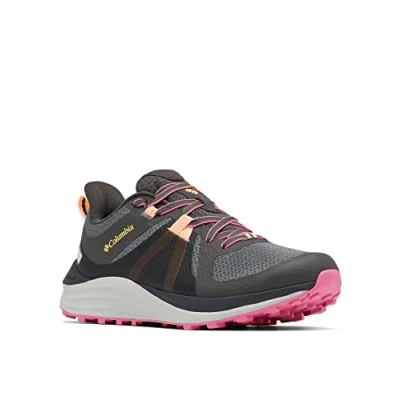 Image of Columbia ESCAPE PURSUIT OUTDRY Waterproof Women&#039;s Low Rise Trekking And Hiking Shoes, Dark Grey x Wild Geranium, 5.5 UK