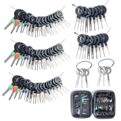 Image of Maerd Terminal Removal Tool Kit, 76Pcs Ejector Kit for Car, Pin Extractor Set Release Electrical Wire Connector Puller Repair Key Tools
