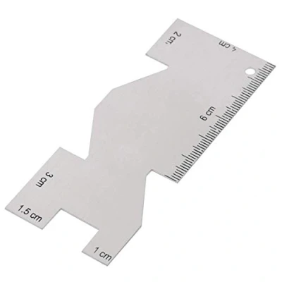 Image of Metal Sewing Ruler, Measuring Gauge Accurate Quilting Ruler Tool Accessory for Craft