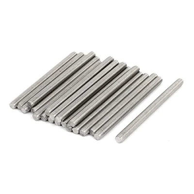 Image of sourcingmap M6 x 80mm 304 Stainless Steel Fully Threaded Rod Bar Studs Hardware 20 Pcs