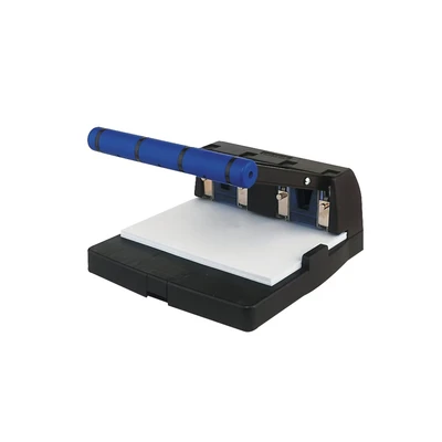 Image of Rapesco PF4000A1 4400 Heavy Duty 4 Hole Punch, 150 Sheet Capacity, Black/Purple