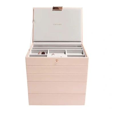 Image of Stackers Blush Classic Jewellery Box Set of 3 (with drawers)