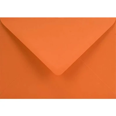Image of Netuno 100 Orange Coloured envelopes DIN B6 125x175mm 4.92x6.89 inches 115gsm Sirio Color Arancio gummed Pointed Flap no Window for Wedding Invitations Christmas Birthday Greeting Cards RSVP Flyers