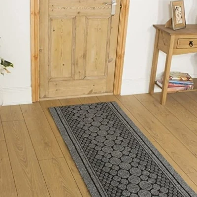 Image of eXtreme Carpet Runner for Hallways, Kitchen, &amp; Living Room Sturdy, Washable, Lightweight Custom Length Narrow Rug Non Slip Rubber Backed 66cm Wide x 122cm Long Cork Grey