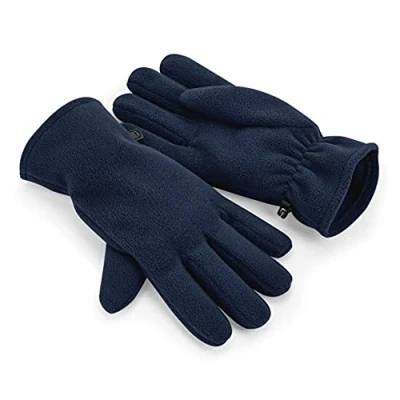 Image of Beechfield B298R Recycled Fleece Gloves French Navy S/M